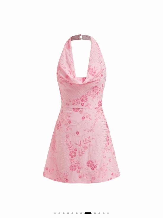 Cider Dresses & Skirts - Cider Pink One-Shoulder Floral Mini Dress